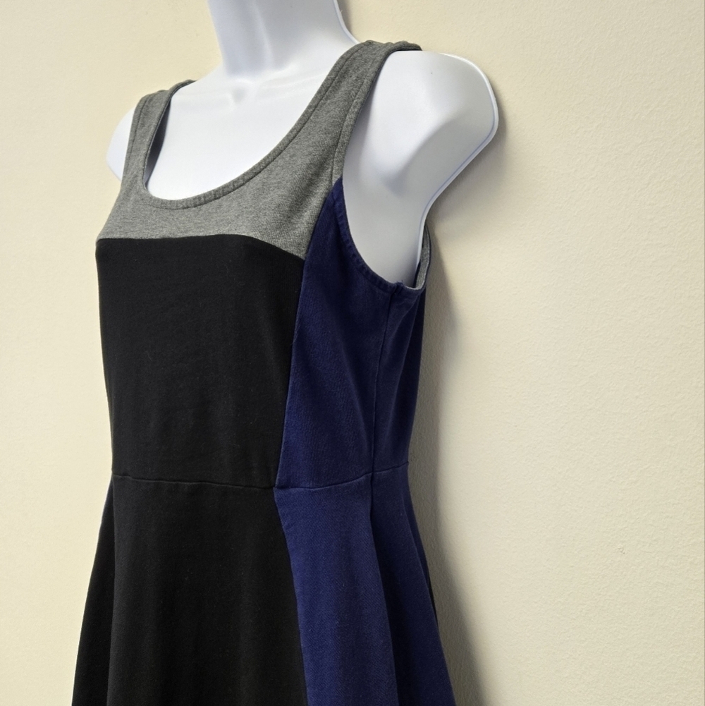 Express Color Block Skater Dess Blue L - Picture 4 of 8